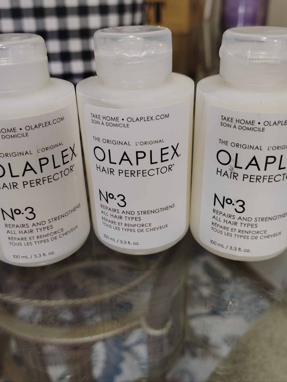 3 Bottles Of OLAPLEX No.3 Hair Perfector - White Repairing Treatment Bottles